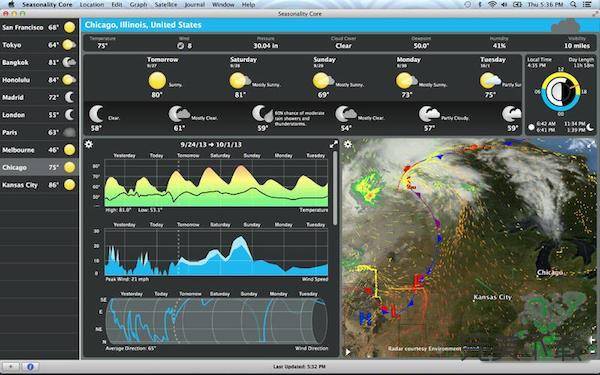 剑魂世界下载破解版苹果:Seasonality Core mac(世界天气预报软件)破解版下载